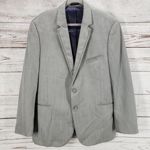 Michael Kors Gray Wool Luxury Venetian  Fabric Slim Fit Sports Blazer 48R - Picture 1 of 14